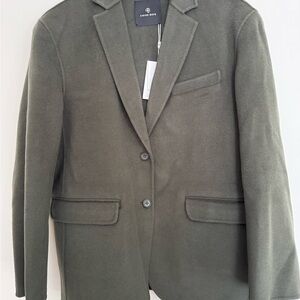 Anine Bing Olive Cashmere Blazer